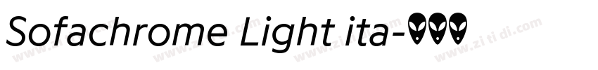 Sofachrome Light ita字体转换